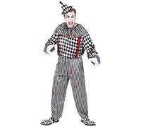 W WIDMANN MILANO Party Fashion - Costume clown rétro, horreur, clown tueur, arlequin, psychopathe, Halloween