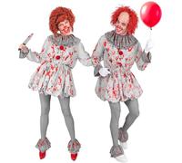 W WIDMANN MILANO Party Fashion - Costume clown tueur, psychopathe, clown vintage d'horreur, déguisement Halloween