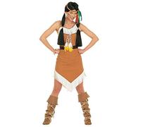 W WIDMANN MILANO Party Fashion - Costume comanche, robe avec ceinture, bandeau avec plume, Indienne, Far West