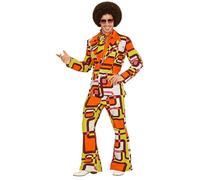 W WIDMANN MILANO Party Fashion - Costume Costume des années 70, veste et pantalon, hippie, reggae, flower power, disco fever, costumes de carnaval