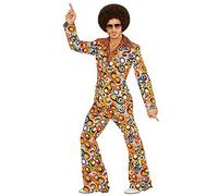 W WIDMANN MILANO Party Fashion - Costume Costume des années 70, veste et pantalon, hippie, reggae, flower power, disco fever, costumes de carnaval