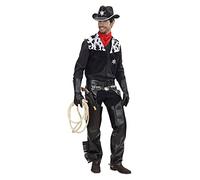 W WIDMANN MILANO Party Fashion - Costume Cow-Boy de rodéo, Gilet, jambières, Ceinture, Bandana, Western Sauvage, shérif