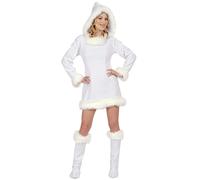 W WIDMANN MILANO Party Fashion - Costume dame esquimau, robe, inuit, igloo, âge de glace, déguisements de carnaval