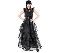 W WIDMANN MILANO Party Fashion - Costume Dark Girl, robe, Wednesday, déguisement Halloween