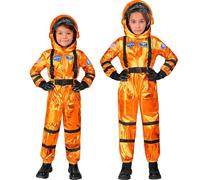 W WIDMANN MILANO Party Fashion - Costume d'astronaute pour enfant, combinaison spatiale avec casque, salopette spatiale, astronaute, costumes de carnaval