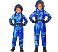 W WIDMANN MILANO Party Fashion - Costume d'astronaute pour enfant, combinaison spatiale avec casque, salopette spatiale, astronaute, costumes de carnaval