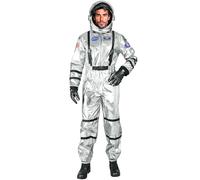 W WIDMANN MILANO Party Fashion - Costume d'astronaute pour homme | Combinaison avec casque, combinaison spatiale pour le carnaval, les soirées à thème et les aventures spatiales