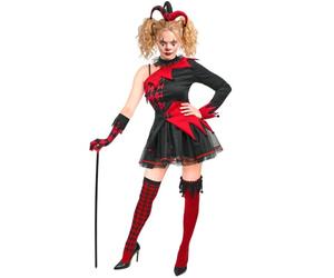 W WIDMANN MILANO Party Fashion - Costume de bouffon maléfique | Ensemble de 7 pièces pour des looks de clown d'horreur et d'Arlequin pour le carnaval et Halloween