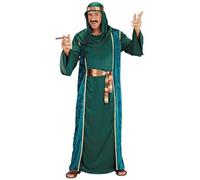 Widmann – Déguisement cheikh arabe – Robe, longue veste, ceinture, foulard – Taille M Vert
