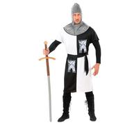 W WIDMANN MILANO Party Fashion - Costume de chevalier médiéval | Ensemble de costume avec manteau, ceinture et bonnet argenté - soirées à thème croisés, chevaliers, Moyen Âge