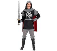 Widmann – Costume chevalier Dark Knight – Manteau à capuche avec cape – Noir – Taille S