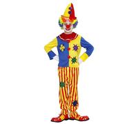 W WIDMANN MILANO Party Fashion - Costume de clown pour enfants, haut et pantalon, arlequin, cirque, boute-en-train, déguisements de carnaval