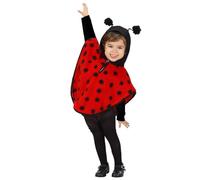 W WIDMANN MILANO Party Fashion - Costume de coccinelle pour enfant, poncho avec capuche, costume d'animal