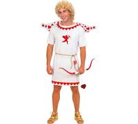 W WIDMANN MILANO Party Fashion - Costume de Cupidon avec accessoires | Costume comprenant une tunique, des ailes et une ceinture à motif de cœurs - pour le carnaval et la Saint-Valentin