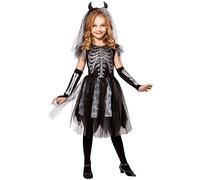 Widmann Costume d'enfant Mariée squelette – robe avec accessoires pour Halloween et carnaval