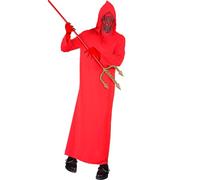 Widmann Déguisement Démon – Cape à capuche avec masque – Adulte Rouge G