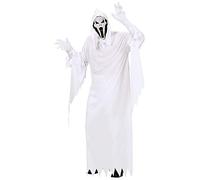 W WIDMANN MILANO Party Fashion - Costume de fantôme | Ensemble 2 pièces avec tunique et masque, style fantôme et faucheur, pour Halloween, le carnaval et les soirées à thème