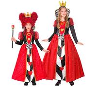 W WIDMANN MILANO Party Fashion - Costume pour enfants reine des cœurs, robe, couronne, costume de conte de fées