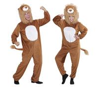 W WIDMANN MILANO Party Fashion - Costume de lion, combinaison avec capuche, costume d'animal pour carnaval
