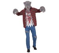 W WIDMANN MILANO Party Fashion - costume de loup-garou, chemise, t-shirt, pantalon, gants, masque, animaux, Halloween