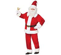 W WIDMANN MILANO Party Fashion - Costume Père Noël de luxe en velours XL Rouge