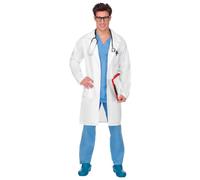 W WIDMANN MILANO Party Fashion - Costume de médecin avec blouse | Costume composé d'une blouse blanche, d'une chemise et d'un pantalon - déguisement pour le carnaval et le théâtre