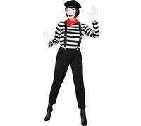 W WIDMANN MILANO Party Fashion - Costume de mime pour femme, tenue complète pour se déguiser à Carnaval, soirée à thème