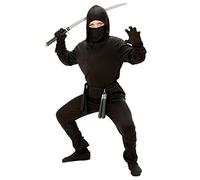 W WIDMANN MILANO Party Fashion – Costume enfant Ninja, guerrier japonais, noir