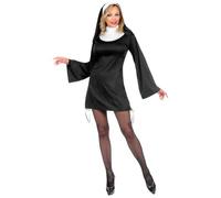 W WIDMANN MILANO Party Fashion - Costume de nonne pour femme | Ensemble 2 pièces avec robe et coiffe, style « religieuse et église », pour le carnaval et les soirées à thème