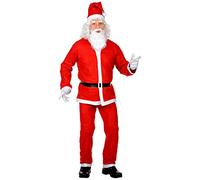 Widmann Milano Costume Père Noël – Veste Pantalon Ceinture Chapeau Barbe+Moustache – Taille U.