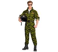 W WIDMANN MILANO – Costume pilote de chasse homme, combinaison, ceinture, camouflage, taille S