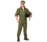 W WIDMANN MILANO Party Fashion - Costume de pilote de chasse pour homme, combinaison style pilote, uniforme, tenue pour carnaval et cosplay
