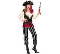W WIDMANN MILANO Party Fashion - Costume de pirate pour femme, ensemble de 6 pièces avec accessoires pour Halloween et carnaval