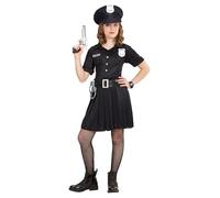 W WIDMANN MILANO Party Fashion - Costume de policière enfant avec robe | Costume de policière avec robe, ceinture et casquette de police - costume pour enfants, soirées à thème