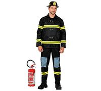 Widmann Milano – Déguisement Pompier Homme 021364 W (manteau, pantalon, casque) Noir XL