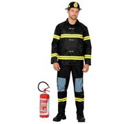 W WIDMANN MILANO Party Fashion - Costume de pompier | Ensemble 3 pièces comprenant un haut, un pantalon et un casque, costume de pompier pour le carnaval et les soirées