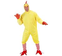 W WIDMANN MILANO Party Fashion - Costume de poulet | Ensemble 3 pièces avec combinaison, chaussettes et couvre-chef, déguisement d'animal pour le carnaval et les soirées