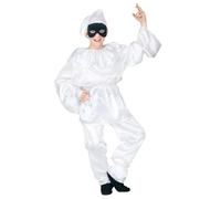 W WIDMANN MILANO Party Fashion - Costume de Pulcinella pour enfants | Ensemble 3 pièces avec manteau, pantalon et chapeau pour le théâtre, le carnaval et les déguisements traditionnels