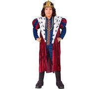 W WIDMANN MILANO Party Fashion - Costume de roi pour enfants, 4 pièces avec couronne et manteau, pour carnaval et théâtre