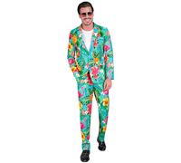 Widmann S.r.l. – Ensemble Néon Flamingo Party Fashion – Veste et Pantalon – Turquoise – Taille L