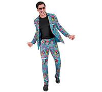 Widmann The 80s Party Fashion Suit (Jacket, Pants) (L) Turquoise / Light Blue