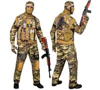 W WIDMANN MILANO Party Fashion - Costume de soldat avec masque, tenue complète pour Halloween et carnaval