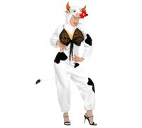 W WIDMANN MILANO Party Fashion, Costume de vache, design unique, velcro ajustable, chapeau inclus, taille XL, polyvalent pour toutes occasions, sécurité et qualité garanties
