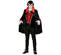 W WIDMANN MILANO Party Fashion - Costume de vampire victorien, haut avec gilet, jabot, cape, Halloween, carnaval, soirée à thème