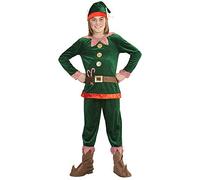 W WIDMANN MILANO Party Fashion, Costume d'elfe du Père Noël, chapeau, haut, pantalon, couvre-bottes, confort optimal, facile à entretenir, polyvalent pour toutes occasions