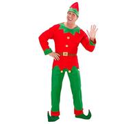 Widmann S.r.l. Costume elfe assistant du Père Noël – manteau à ceinture, pantalon, chapeau XL