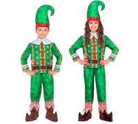 W WIDMANN MILANO Party Fashion - Costume d'elfe pour enfants, avec haut, pantalon et bonnet, tenue complète pour Noël, carnaval