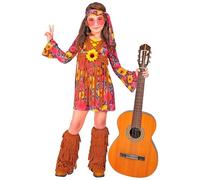 W WIDMANN MILANO Party Fashion - Costume d'enfant hippie, fille-fleur, flower power, costume fille