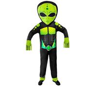 W WIDMANN MILANO Party Fashion - Costume d'extraterrestre, combinaison avec masque géant, extraterrestre, espace