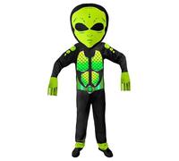 W WIDMANN MILANO Party Fashion - Costume d'extraterrestre pour enfant, combinaison avec masque géant, extraterrestre, espace